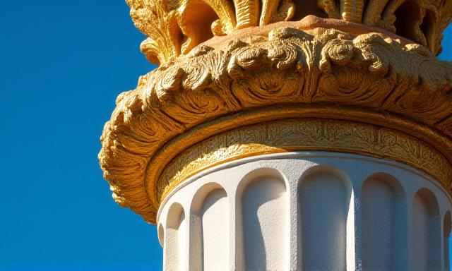 Gilded architectural details in Melbourne